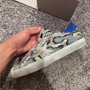 Golden Goose Superstar Snake Embossed Sneakers size 38